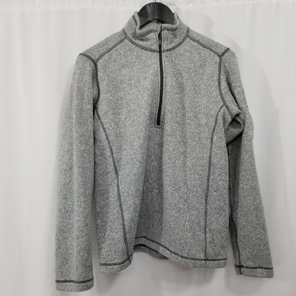 AVIA 1/4 zip fleece heather gray small pullover top - Picture 10 of 10